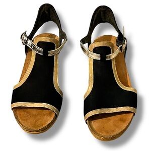 NAOT Fiona Wedge Sandals Womens EU37/US 6Color Block Black Silver Beige Comfort